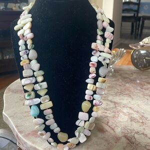 EUC~Double Strand Multicolor Vintage Beaded Necklace